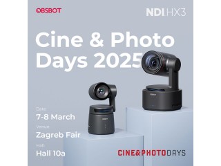 OBSBOT демонстрирует инновационные камеры с AI на Cine & Photo Days 2025